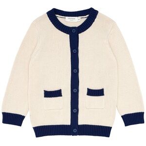 Minnow Cream and Navy Cotton Cardigan